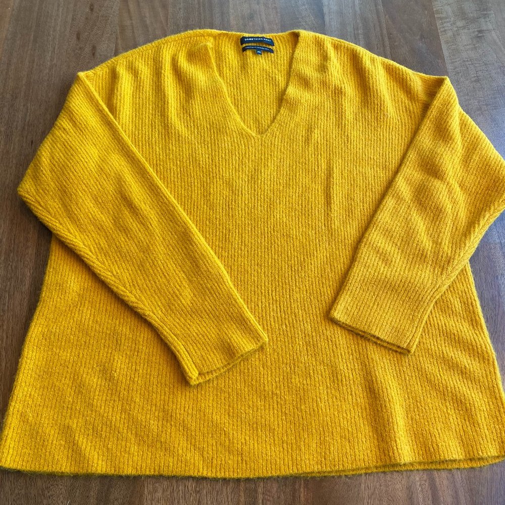 Something Navy Yellow Sweater